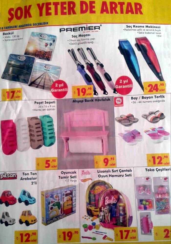 ŞOK 27 HAZİRAN 2018 AKTÜEL ÜRÜNLER KATALOĞU