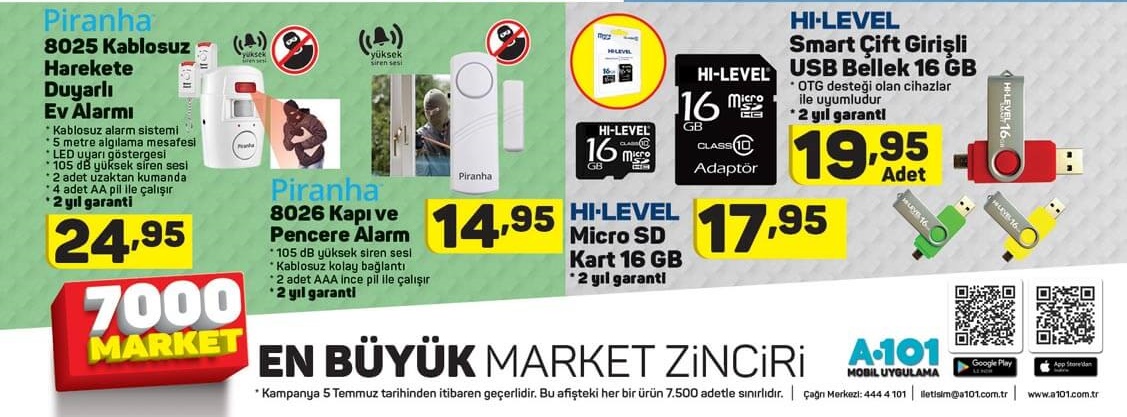 A101 Market 5 Temmuz 2018 Aktüel Ürünler Kataloğu
