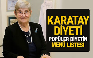 Canan Karatay Diyet Listesi 7 Günlük Örnek Diyet Listesi