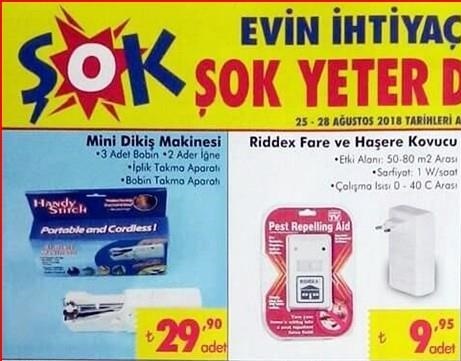 Şok 25 Ağustos 2018 Aktüel Ürünler Kataloğu