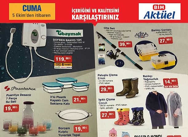 BİM 5 Ekim 2018 Aktüel Kataloğu - İnci Porselen 12 Kişilik Yemek Seti