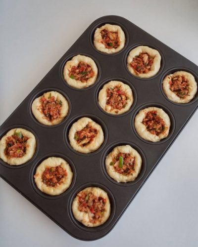 Muffin Kalıbında Lahmacun Poğaça