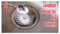 Lavaboya 1 Kaşık Tuz Atarsanız