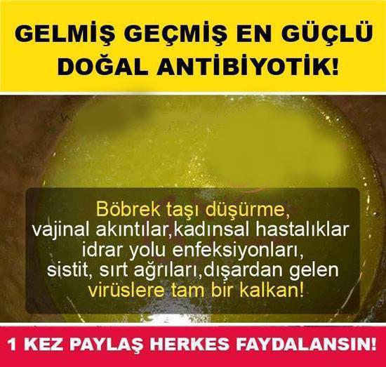 Doğal Antibiyotik ve Kadınsal Hastalıklara Şifa