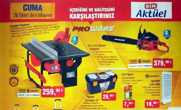 BİM 26 -30 Ekim 2018 Aktüel Ürünler Kataloğu