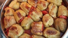 Fırında Kıymalı Biber Dolması