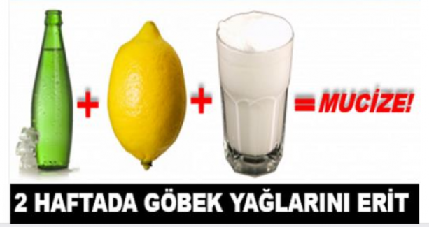 Limon – Ayran – Soda Kürünü Kullanarak 2 Haftada Göbek Yağlarını Eritebilirsiniz