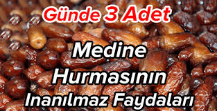 Günde 3 adet Medine hurmasının inanılmaz faydaları