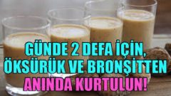 Günde 2 defa için öksürük ve bronşitten anında kurtulun