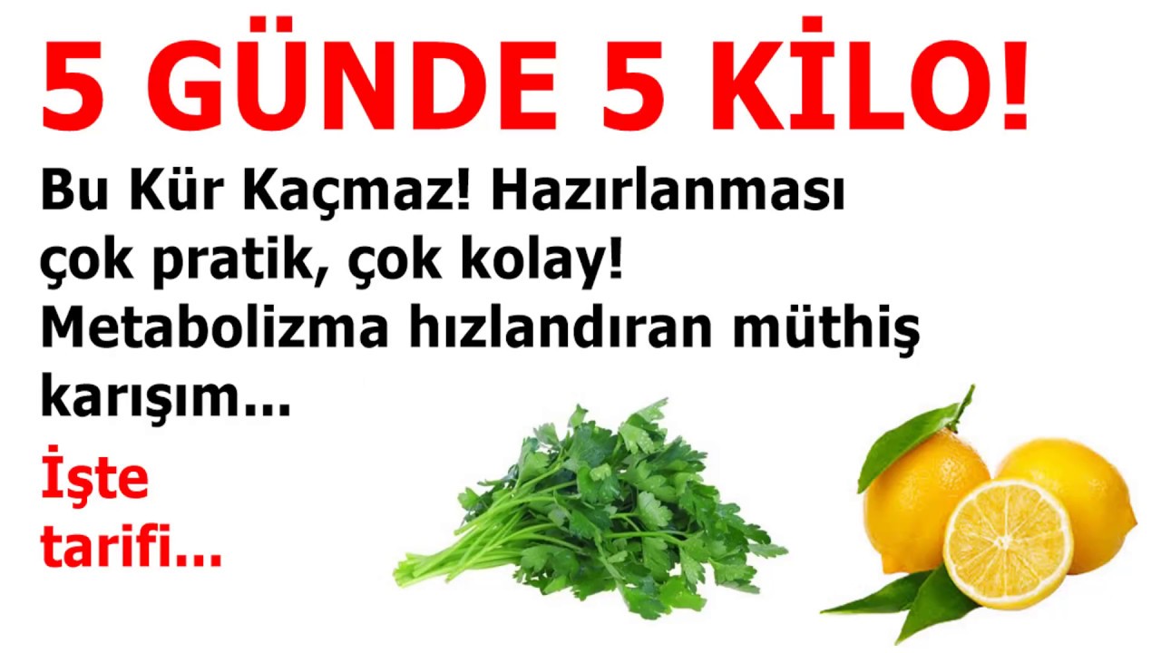 Maydanoz ve Limonlu Yağ Yakıcı Kilo Verme Kürü