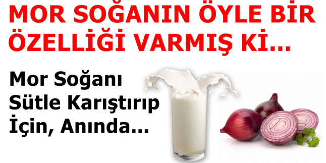 Mor Soğanı Sütle Karıştırıp için! Anında..