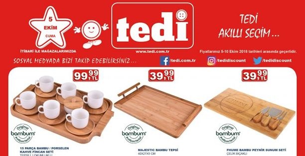 Tedi 5 Ekim 2018 Aktüel Ürünler İndirim Kataloğu