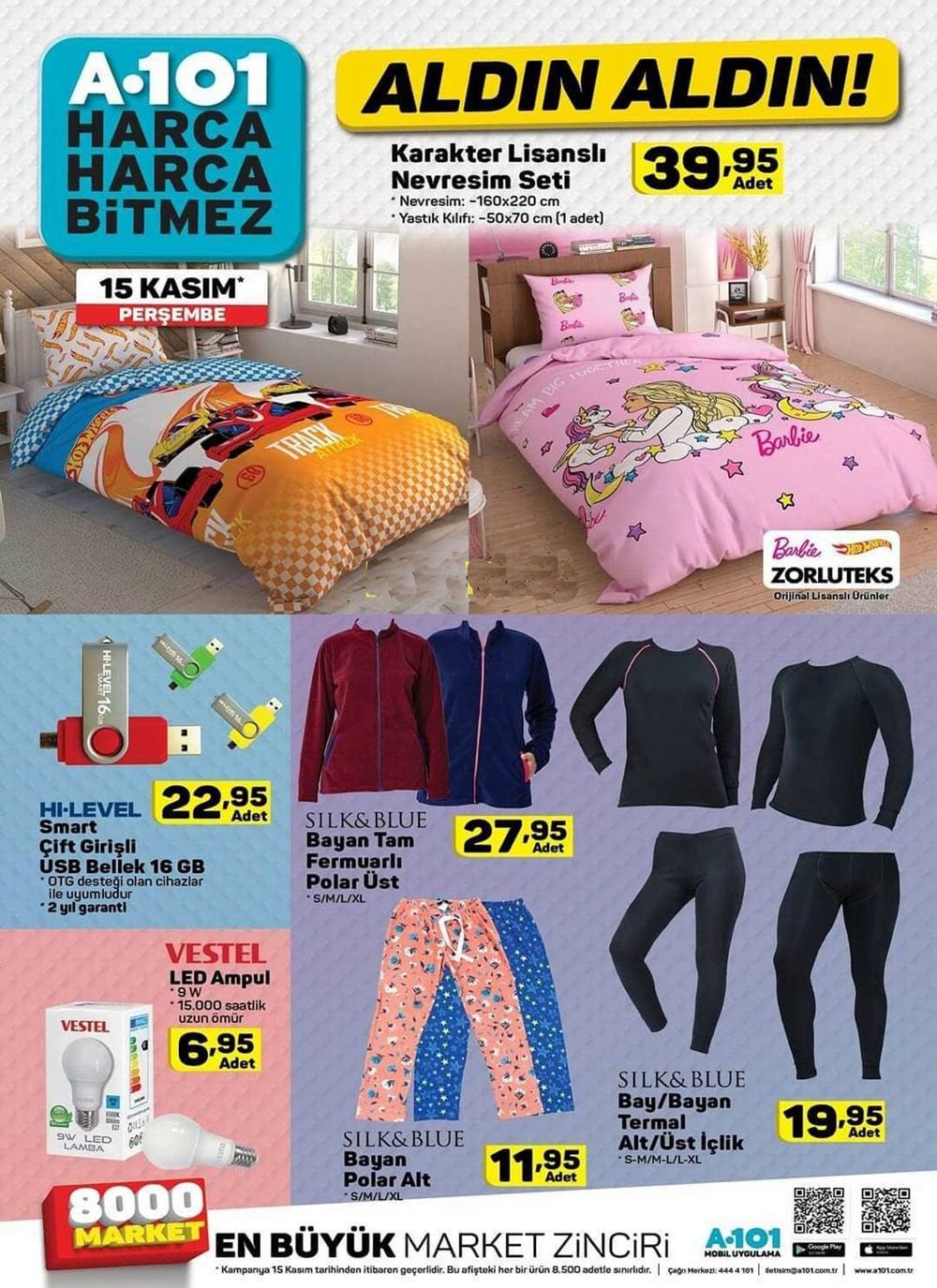 A101 15 Kasım 2018 İndirimli Fırsat Broşürü