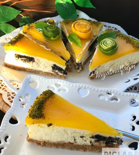 Portakallı Oreolu Cheesecake