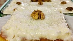 Karamalize Şerbetli Kremalı Revani