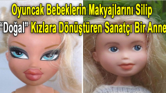 Oyuncak Bebeklerin Makyajlarını Silip “Doğal” Kızlara Dönüştüren Sanatçı Bir Anne