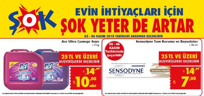 ŞOK 3 Kasım 2018 Aktüel İndirim Kataloğu