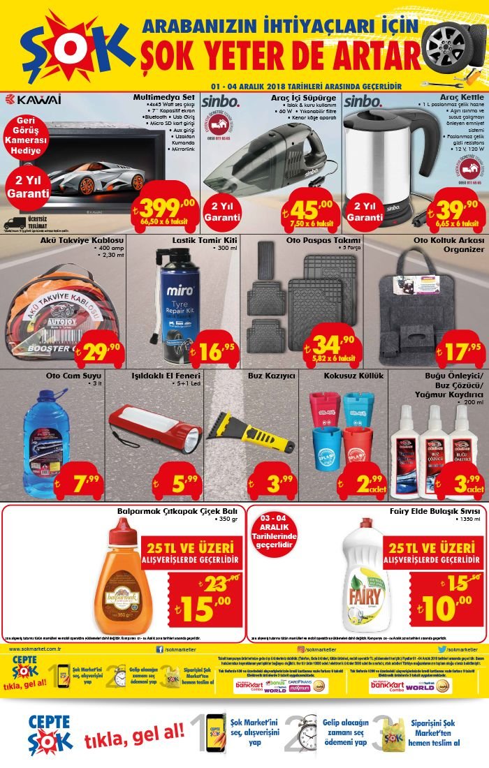 Şok 1 Aralık - 4 Aralık 2018 aktüel ürünler kataloğu yayınlandı