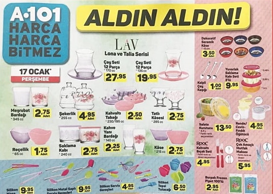 A101 17 Ocak 2019 Aktüel İndirimli Ürünler Kataloğu