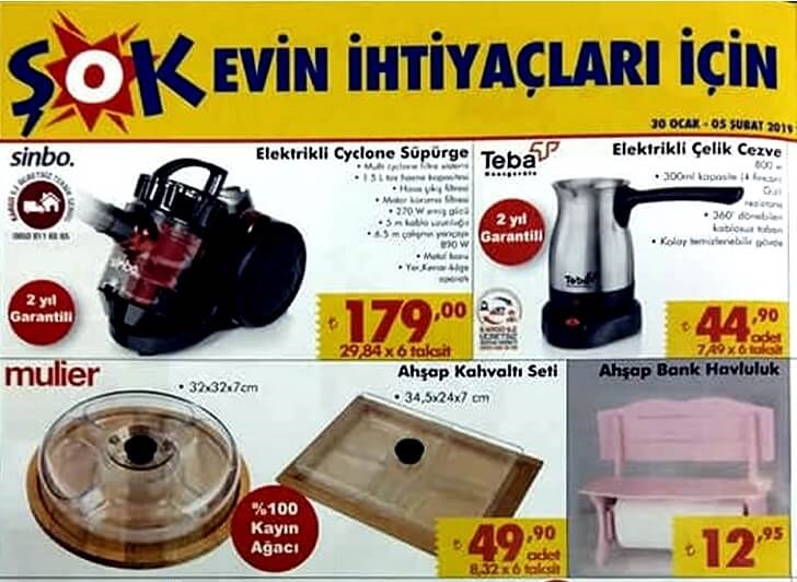 ŞOK 30 OCAK 2019 AKTÜEL ÜRÜNLER KATALOĞU YAYINLANDI