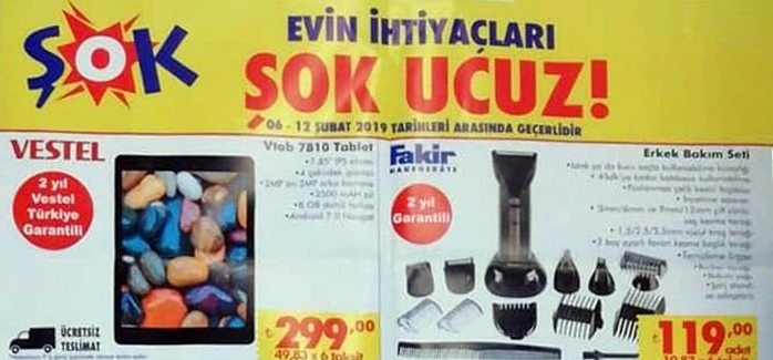 ŞOK 6 Şubat 2019 Çarşamba Güncel İndirim Kataloğu